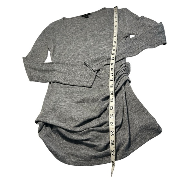 Halogen Rouched Side Crew Neck Long Sleeve Shirt Sz Small - Picture 7 of 10